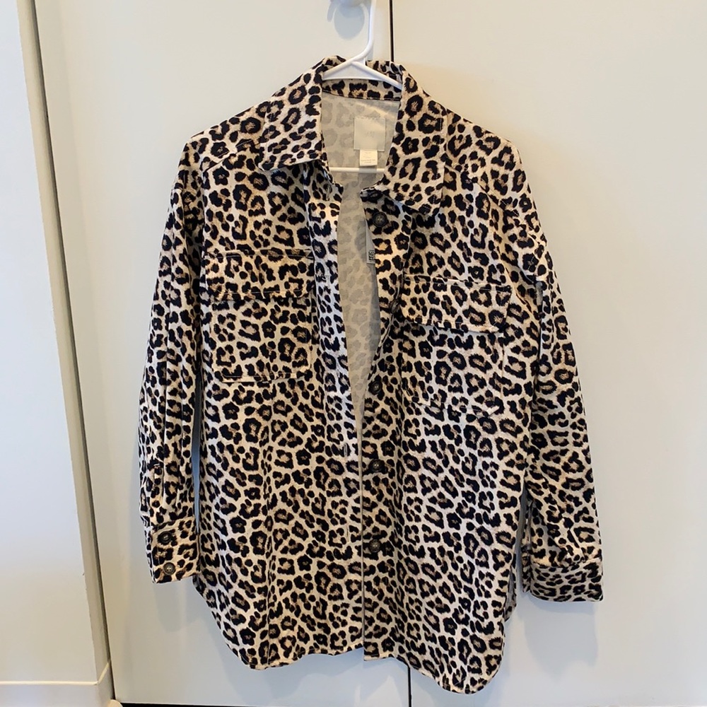 Leopard button up